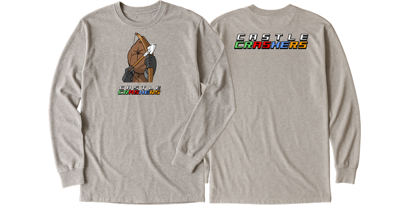 Custom DTF printed long-sleeve for Castle Crashers