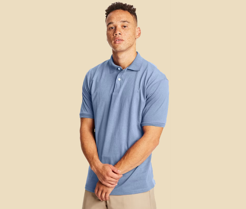 Custom printable jersey knit polos